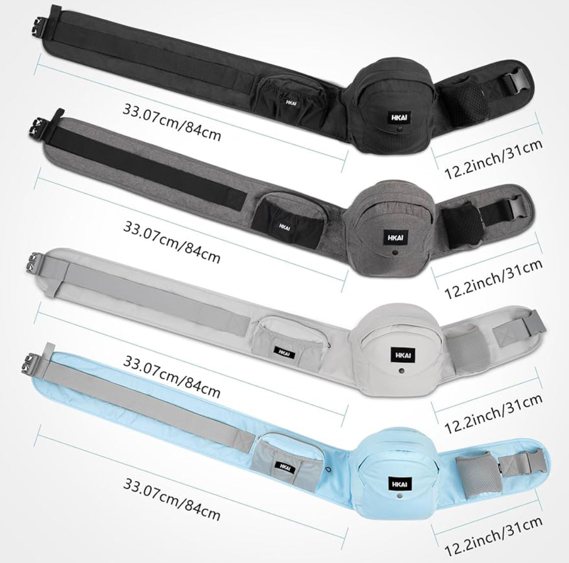 NEW HKAI Hip Carrier Black (up to 44lbs)
