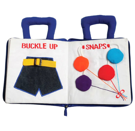 NEW Soft Skills My Quiet Book Sensory Activity Cloth Book Blue - Me n Mommy To Be