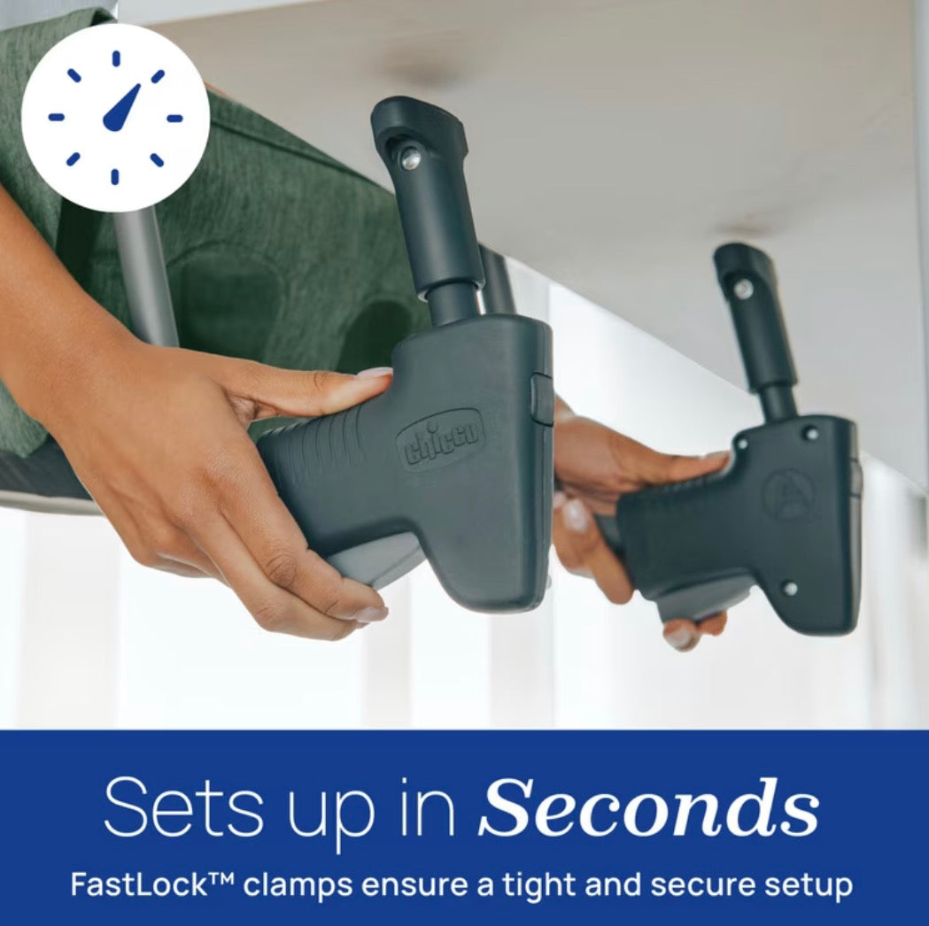 NEW Chicco FastLock Hook-On High Chair Grey