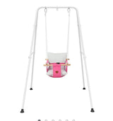 NEW Toddler Swing Set with Canvas Cushion Seat, Pink - Me n Mommy To Be