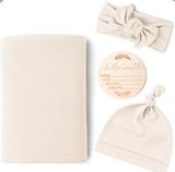 NEW Konssy Receiving Blanket Swaddle Wrap with Headband