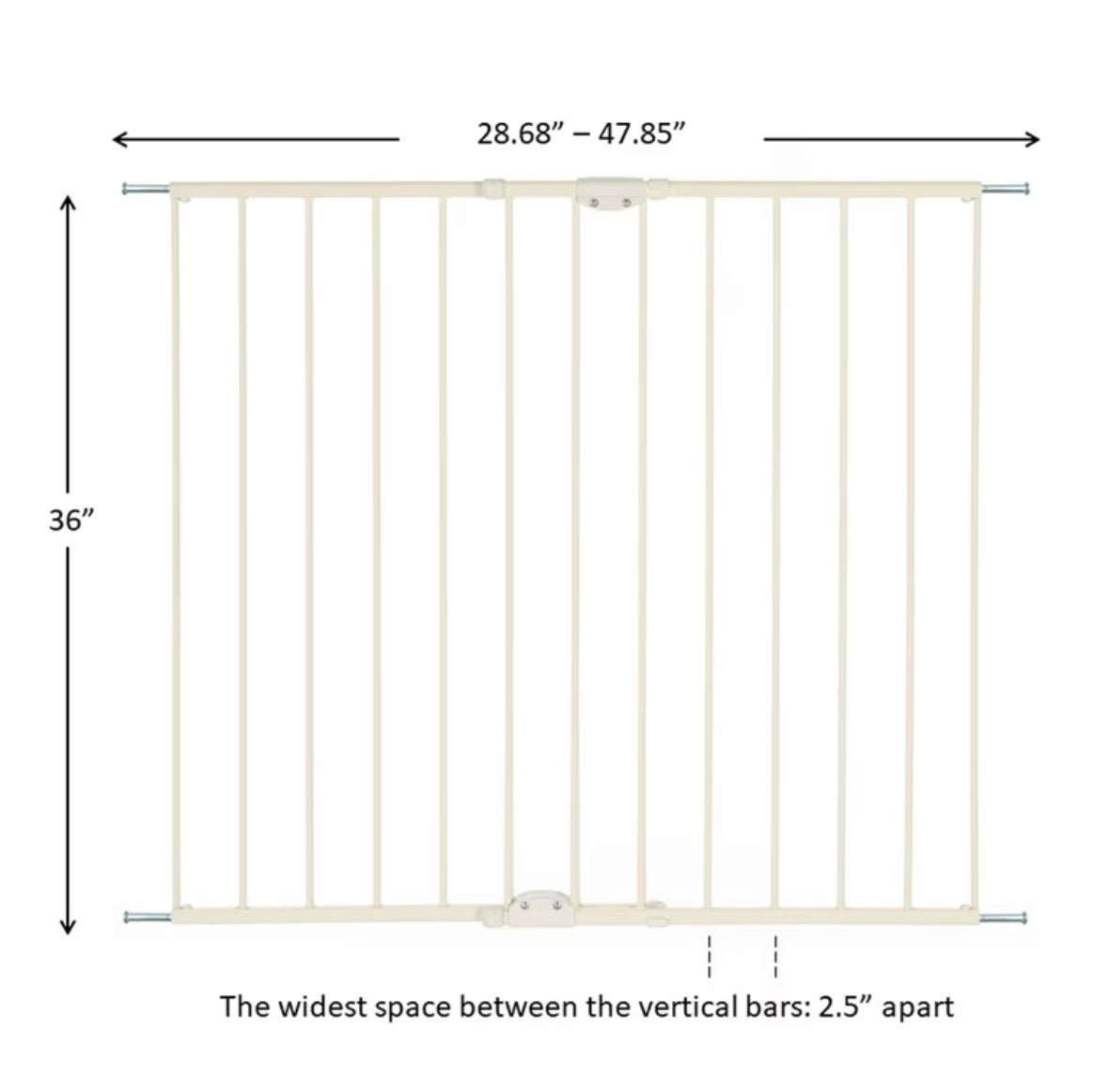 NEW Toddleroo by North States Tall Easy Swing & Lock Baby Gate Series 2 28.68"-47.85"