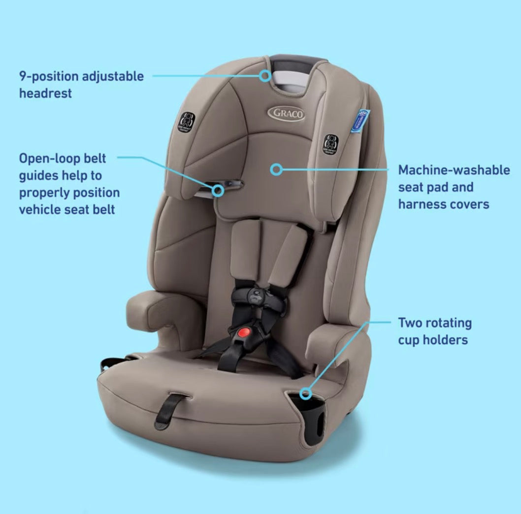 NEW Graco Tranzitions 3-in-1 Harness Booster Car Seat - Cinder