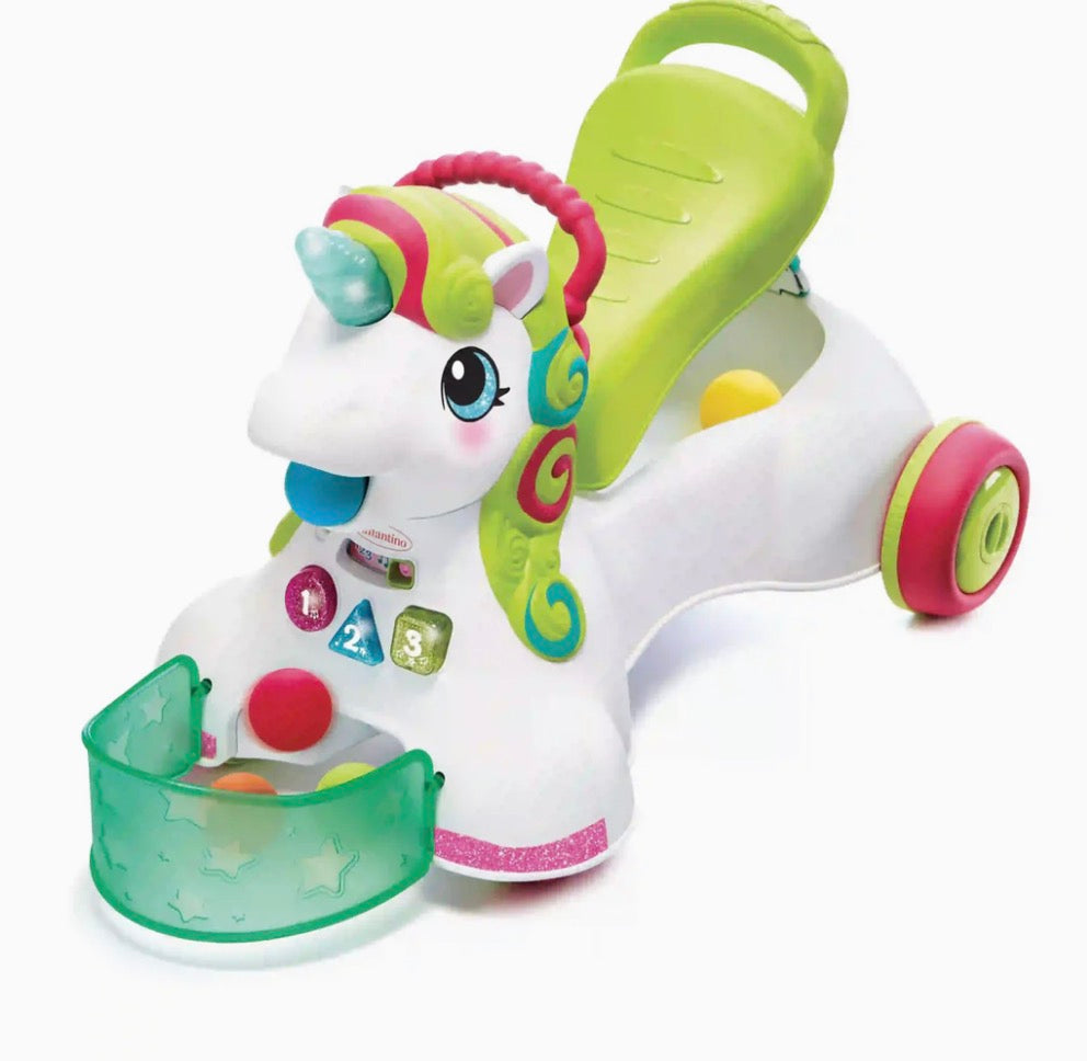 NEW Infantino 3-in-1 Sit, Walk, & Ride Unicorn