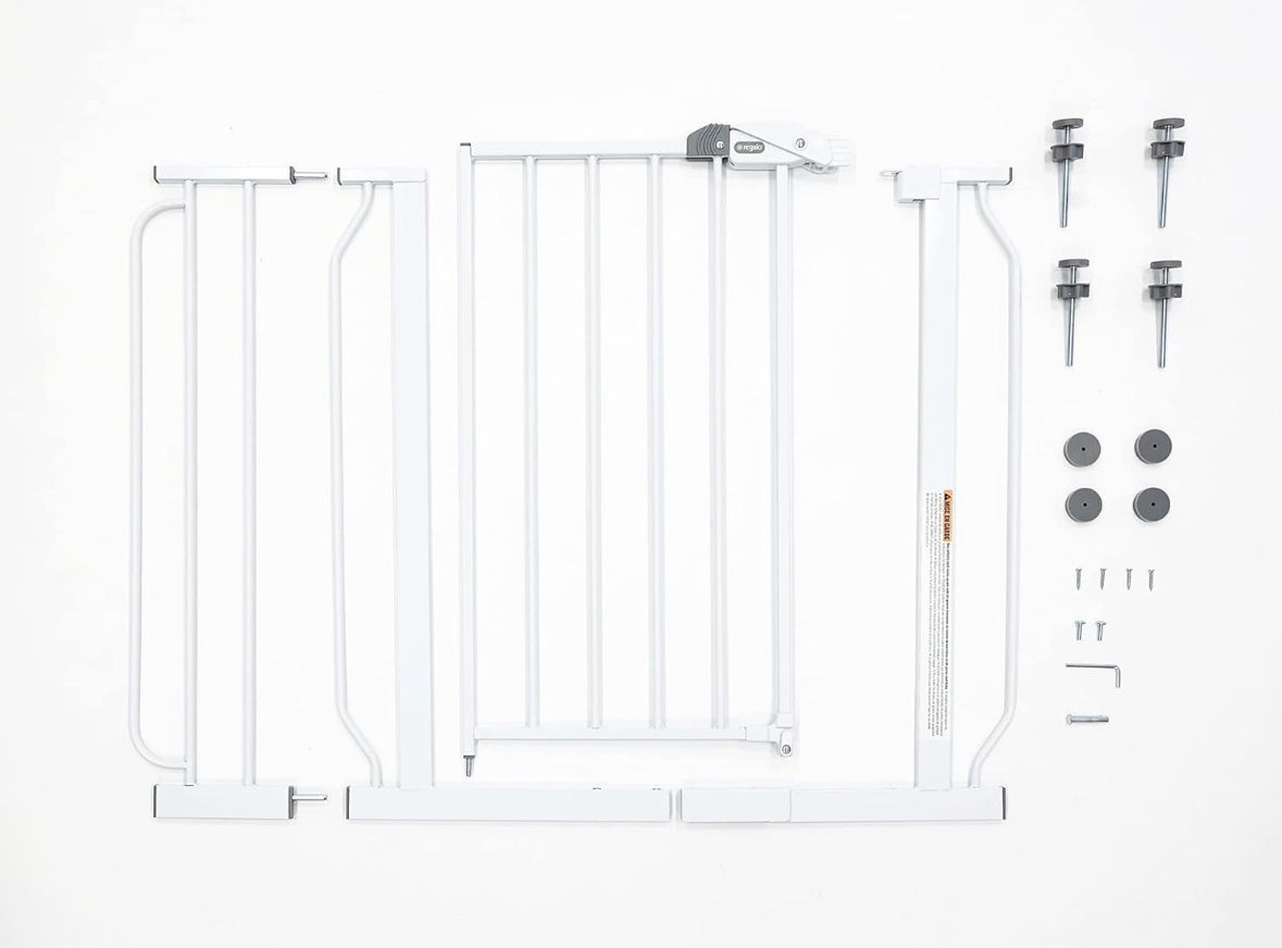 Regalo Easy Step Metal Walk-Through Gate White