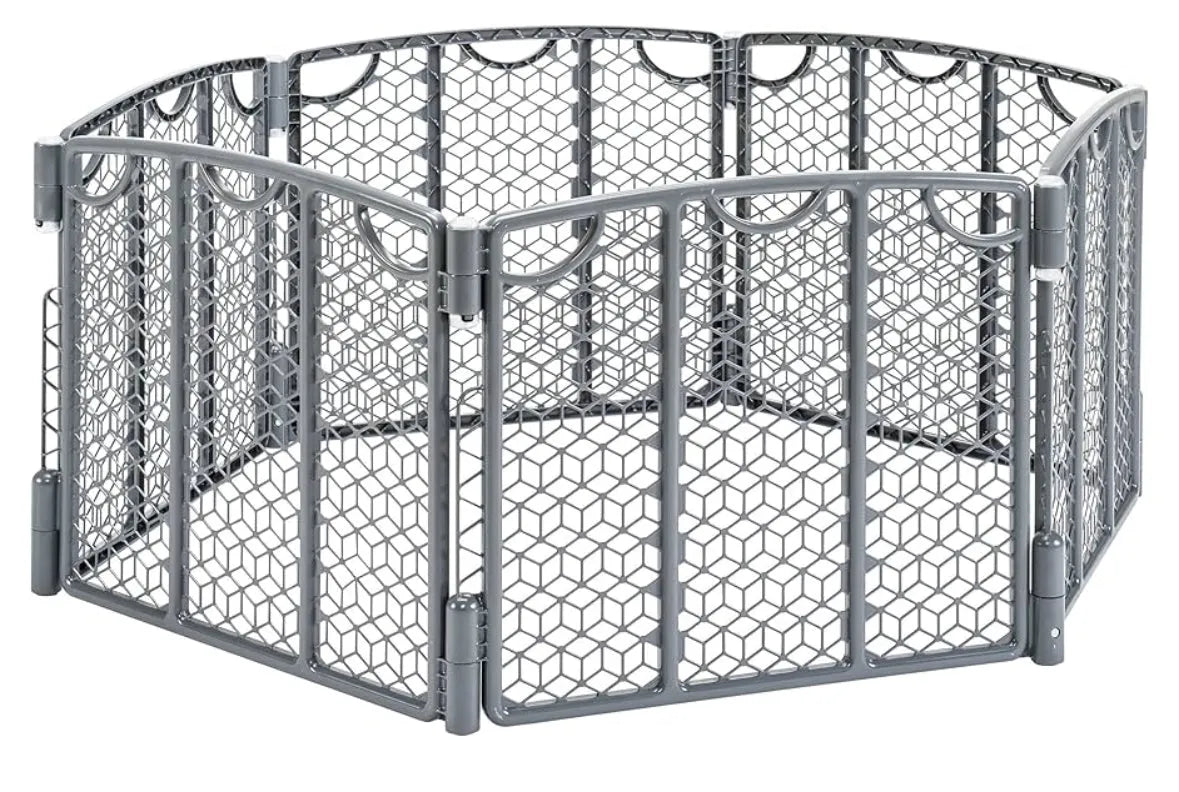 NEW Evenflo Versatile 6-Panel Play Space Grey - Me n Mommy To Be