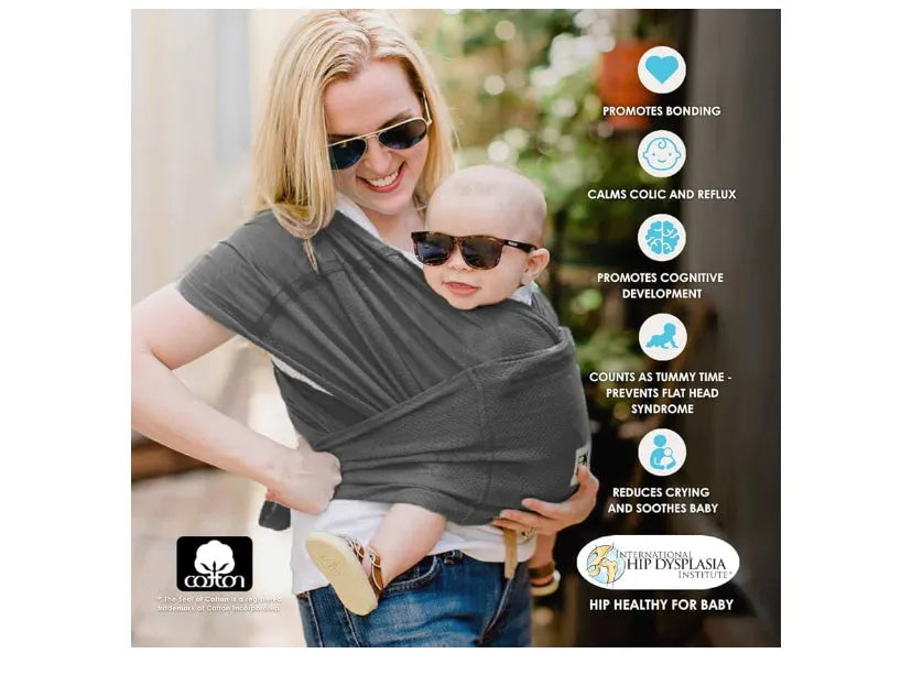 Baby K’tan Graphite Grey Baby Carrier sz XS