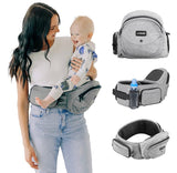 NEW Tushbaby Original Hip Seat Baby Carrier, Grey up to 45lbs