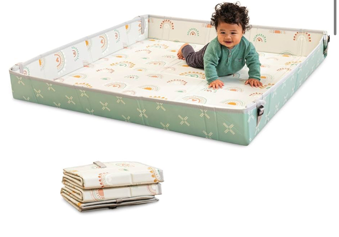 NEW Infantino Foldable Soft Foam Mat in Rainbows