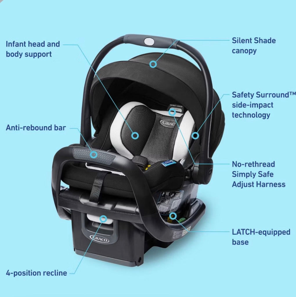 NEW Graco SnugRide SnugFit 35 DLX Infant Car Seat 4-30lbs