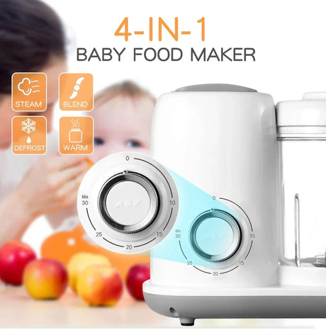 NEW AMZBABYCHEF 4 in 1 Baby Food Processor, White - Me n Mommy To Be