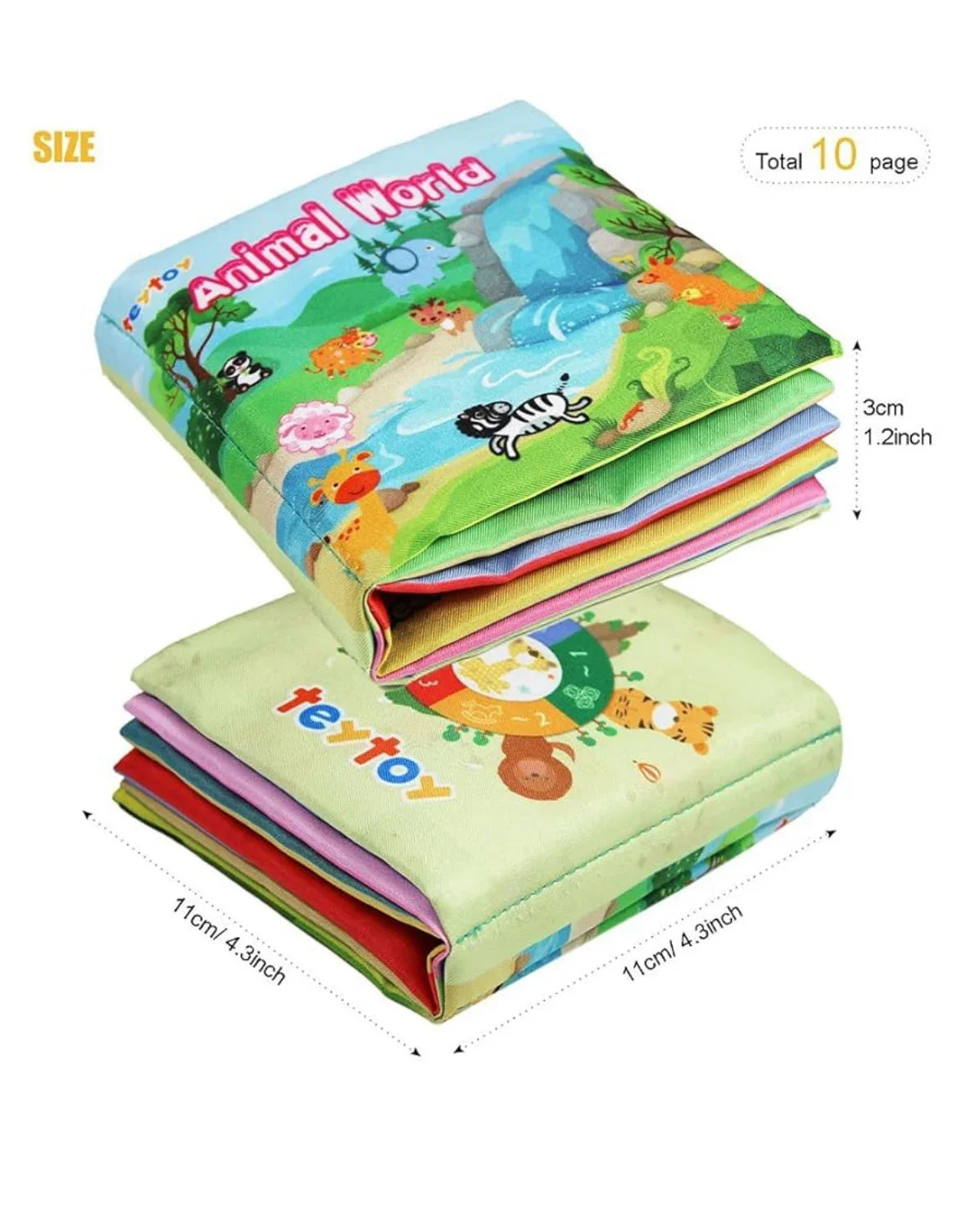 Teytoy My First Cloth Activity Crinkle Soft Books, 12pc - Me n Mommy To Be