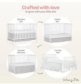 NEW Synergy 5-In-1 Convertible Crib In White