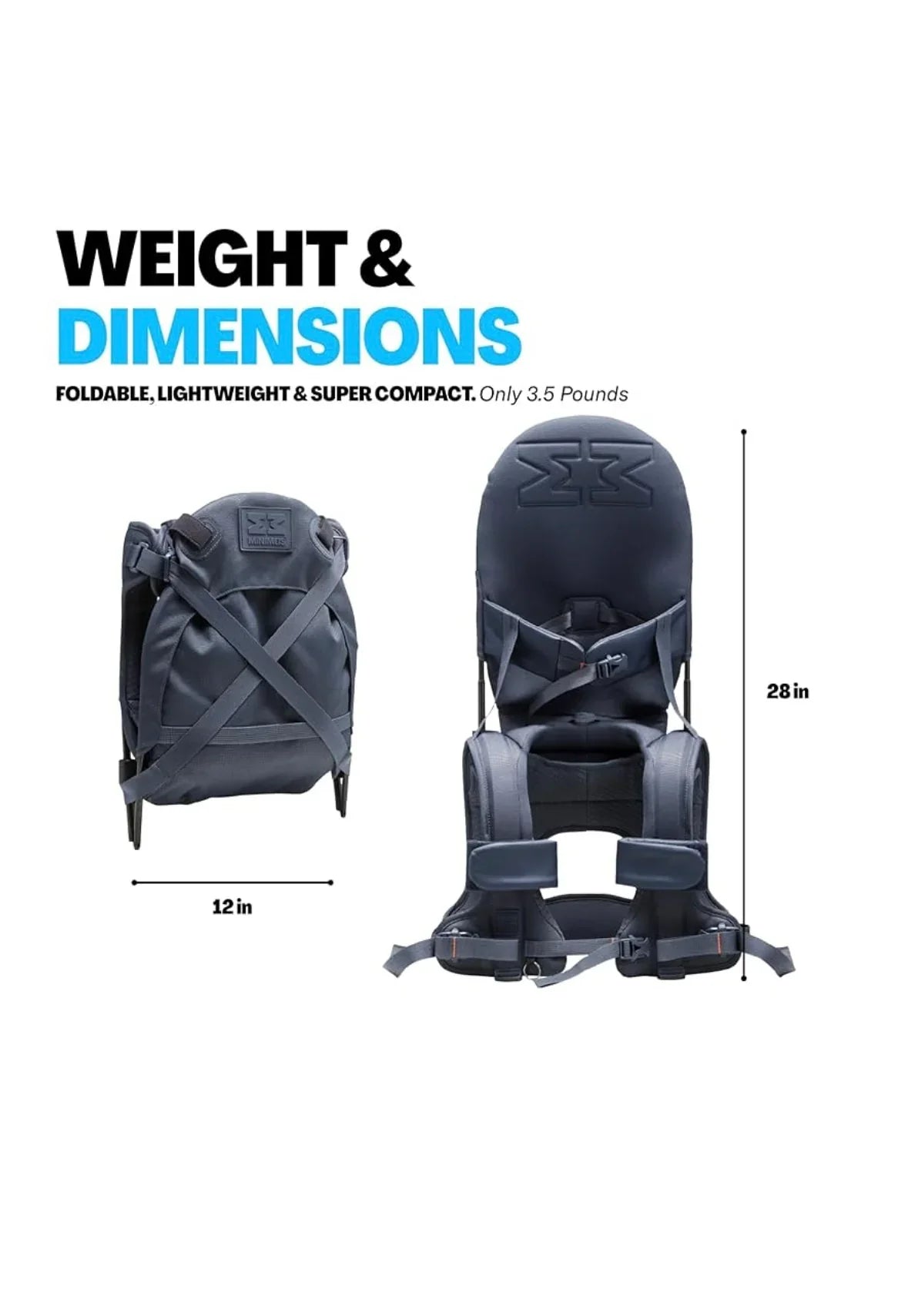 MiniMeis Shoulder Carrier in Grey 6m-40lbs - Me n Mommy To Be