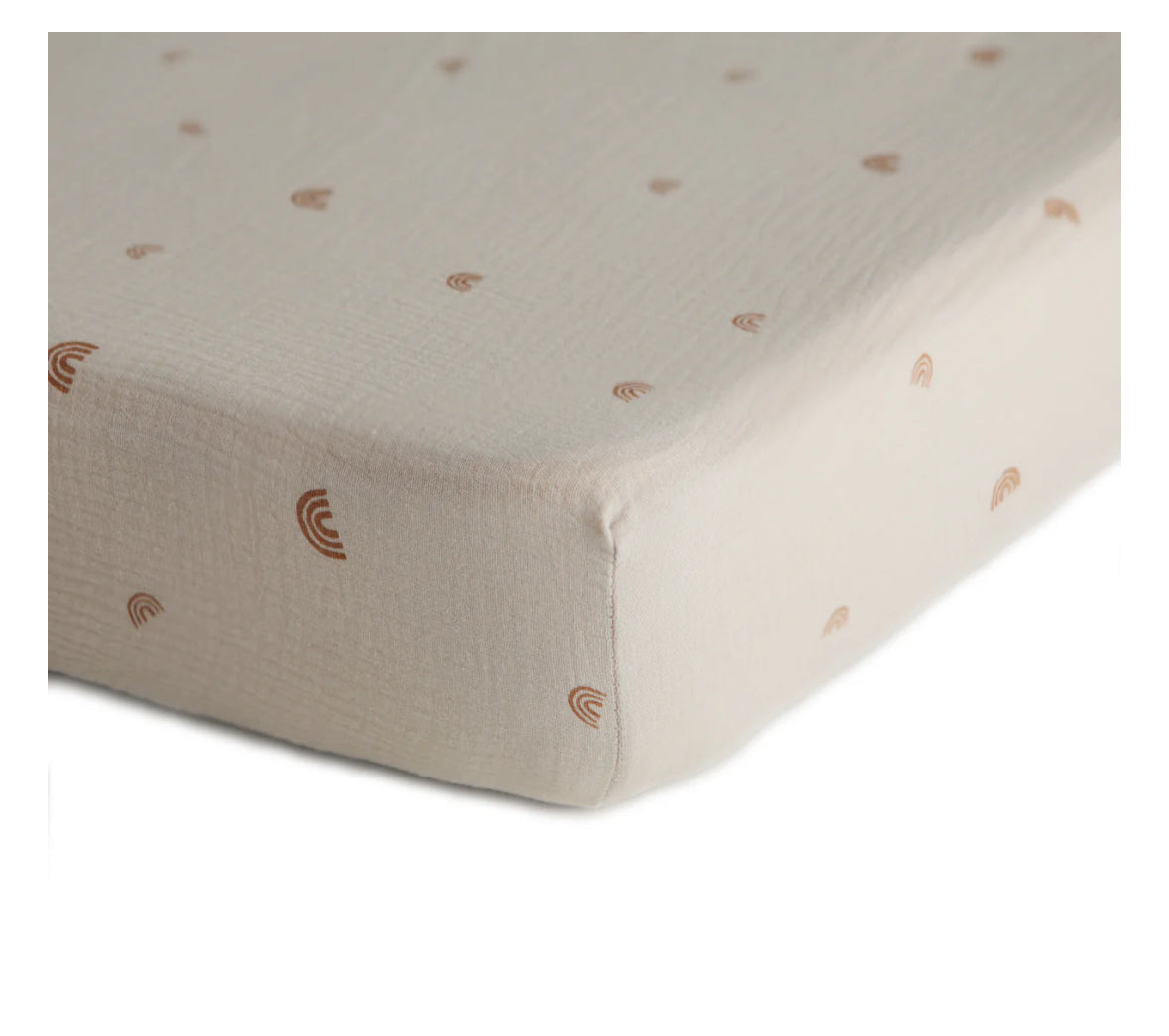 NEW Mushie Extra Soft Muslin Crib Sheet in Rainbow