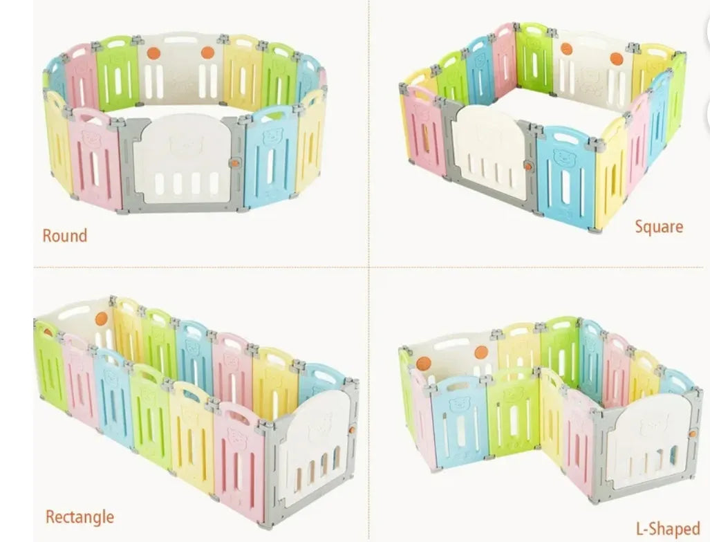 Costway 14 Panel Foldable Baby Playpen
