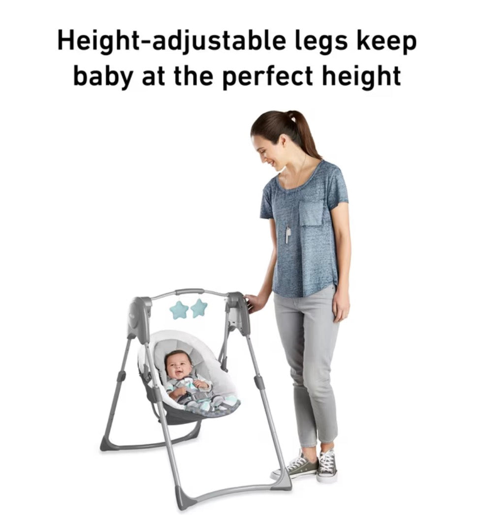 NEW Graco Slim Spaces Compact Baby Swing - Humphry
