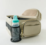 Tushbaby Hip Carrier in Vegan Leather Beige up to 45lbs
