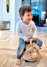 NEW Prince Lionheart Hairies Inflatable Ride-On - Scotch the Highland Cow