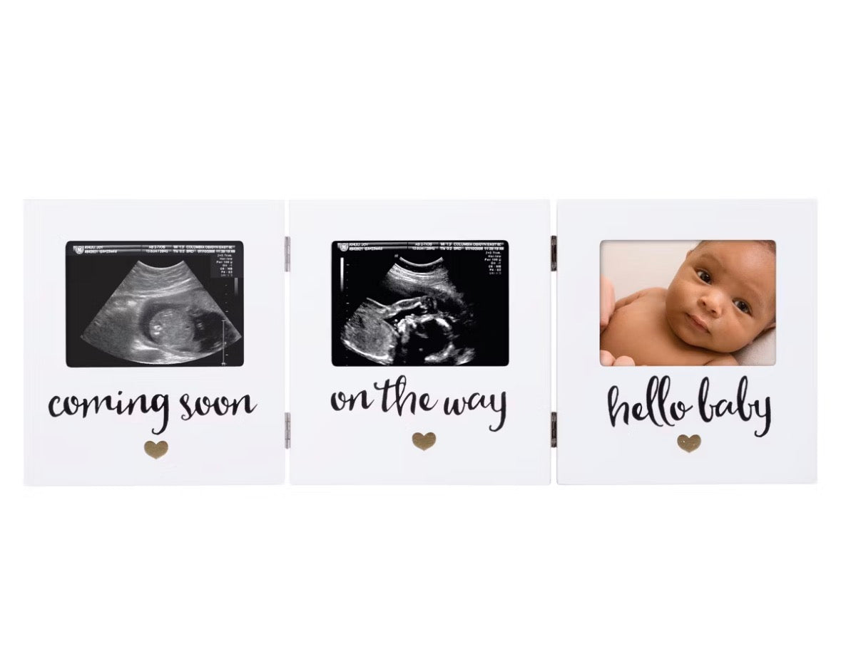 NEW Pearhead Triple Sonogram Hinged Frame - White