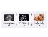 NEW Pearhead Triple Sonogram Hinged Frame - White