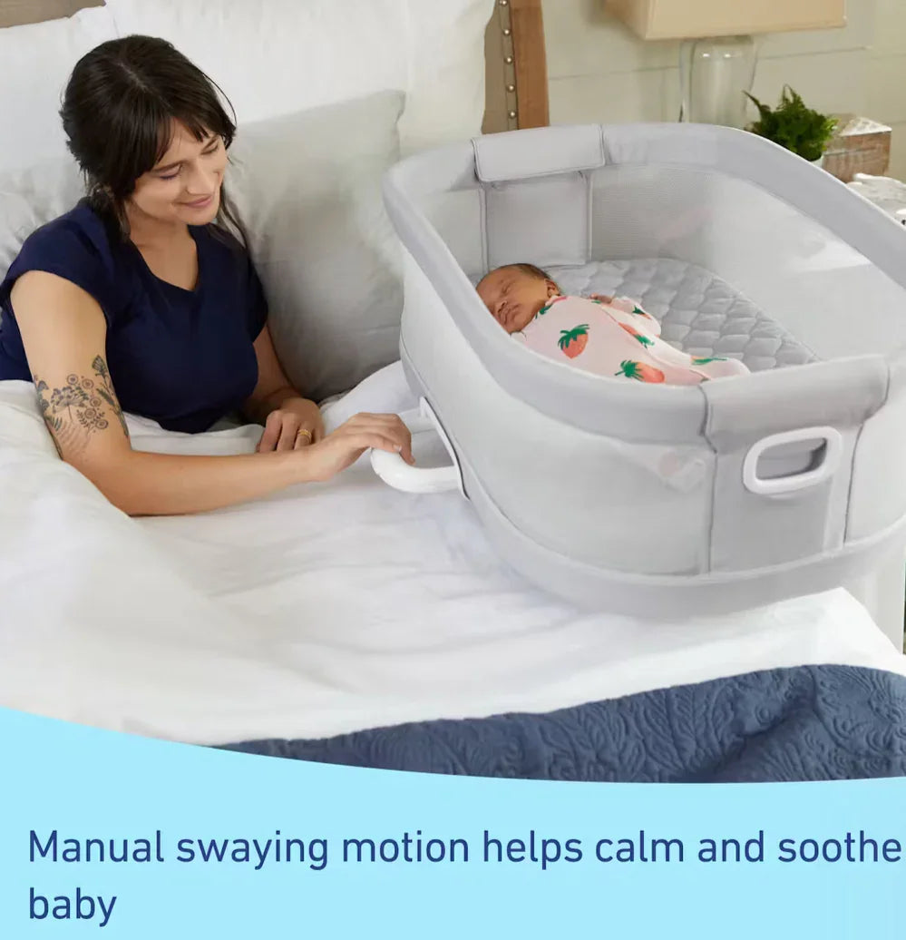 NEW Graco Dream More Deluxe Bedside Bassinet with Calming Motion in Maison