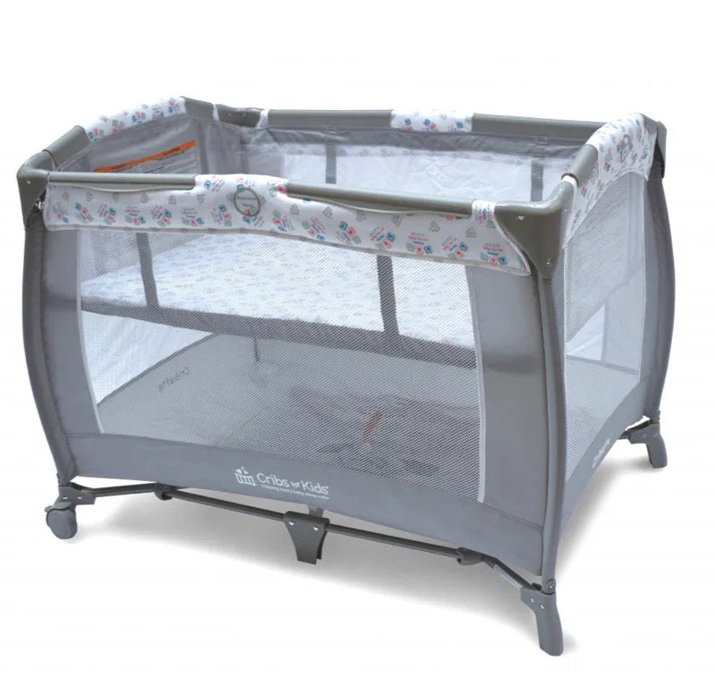 NEW Crib for Kids Playard, Grey