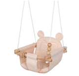 Monkey & Mouse Canvas Baby Swing, Pink