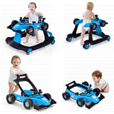 Baby Joy 4-in-1 Foldable Baby Activity Racecar Walker Blue