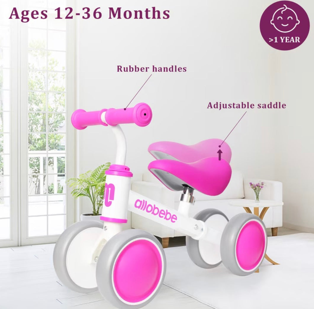 NEW Allobebe Baby Balance Bike Pink