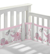 BreathableBaby Breathable Mesh Crib Liner in Pink Print - Me n Mommy To Be