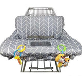 NEW IcoPuca 2-in-1 Shopping Cart Cover in Grey Chevron