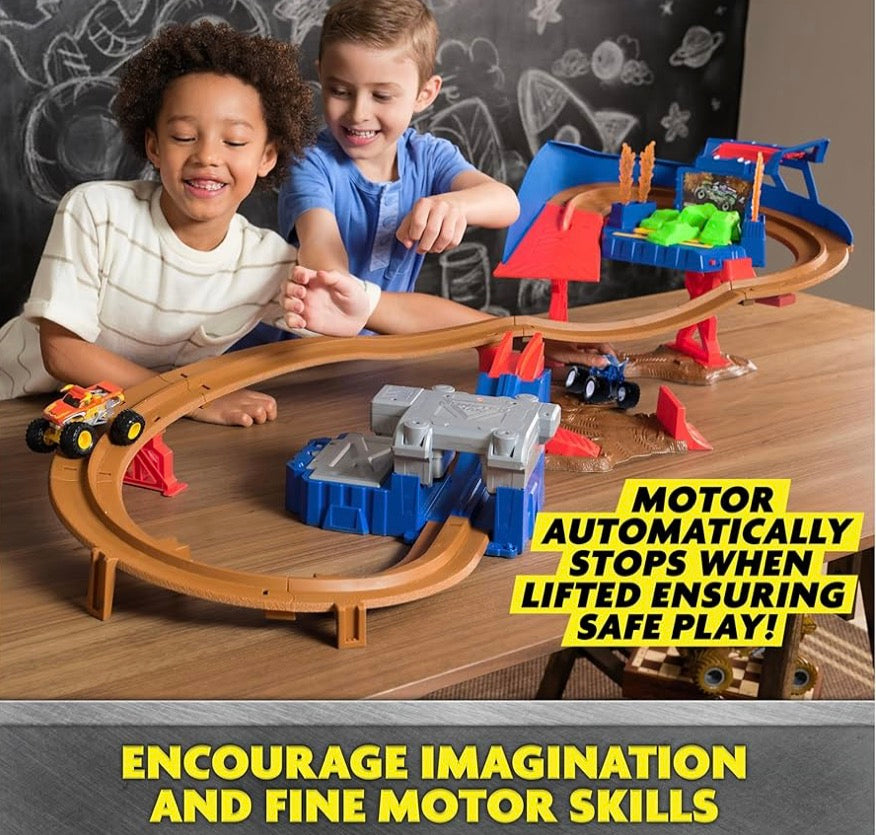 NEW Monster Jam Supercharge Speedway Playset