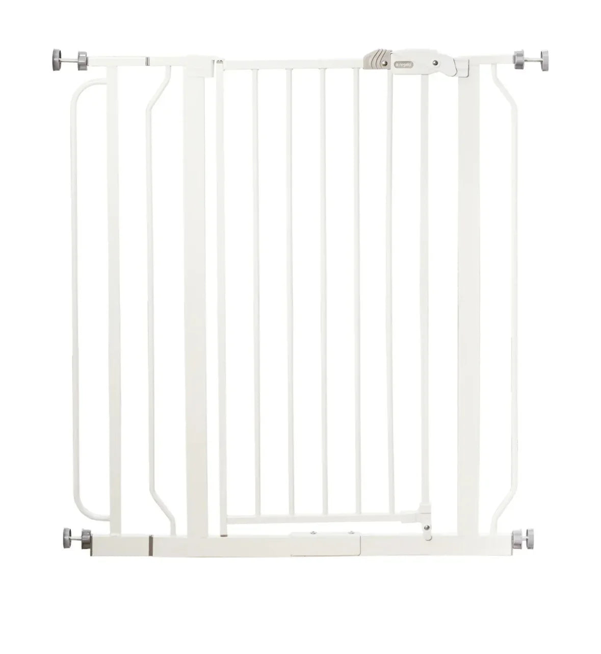Regalo Extra Tall Easy Step Metal Walk Through Baby Gate in White