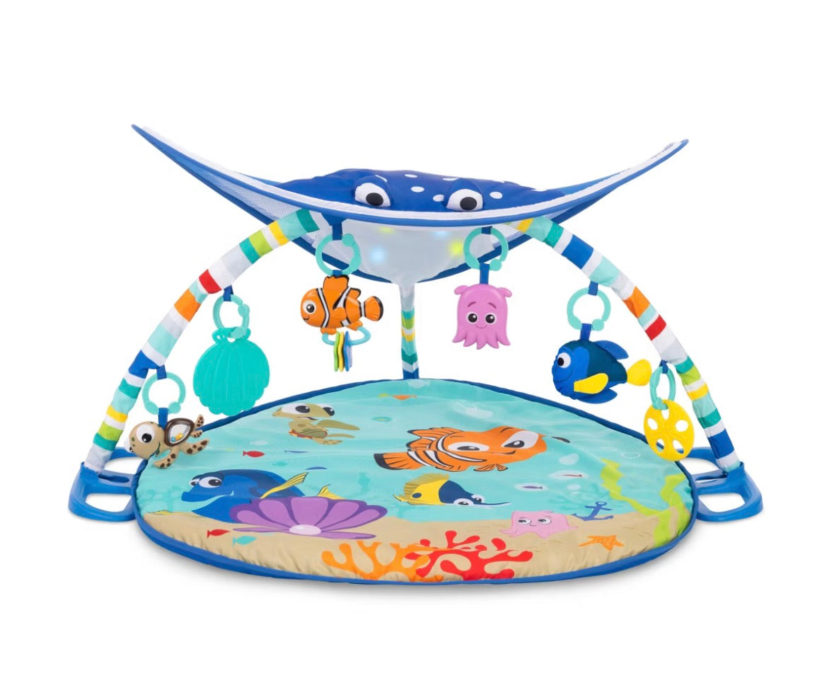 NEW Bright Starts Disney Baby Finding Nemo Mr. Ray Ocean Lights & Music Gym