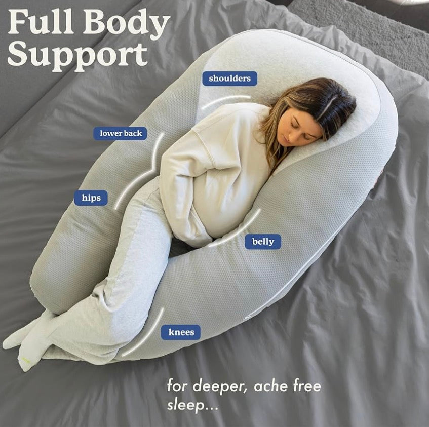 Plufl Hugl Cooling Body Pillow, Grey