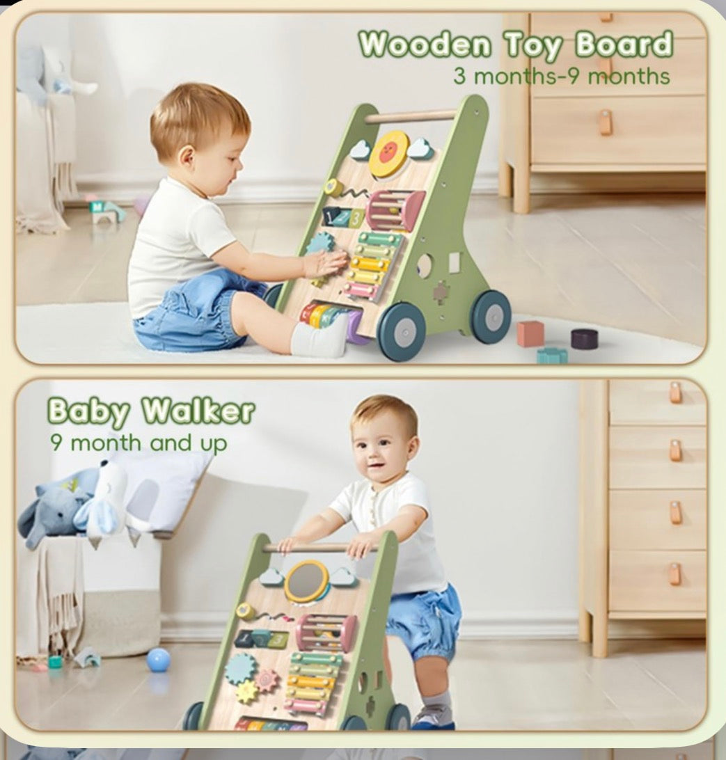 NEW Bautia Wooden Baby Walker Green