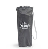 Black Regalo travel bag with drawstring and white logo, ideal for kids gear storage