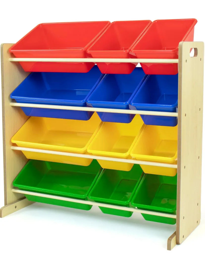 NEW Humble CrewPrimary Toy Storage Organizer w/ 12 Plastic Bins