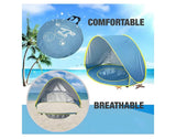 Portable beach tent for kids, comfortable & breathable sun shelter with quick setup, perfect for family outings