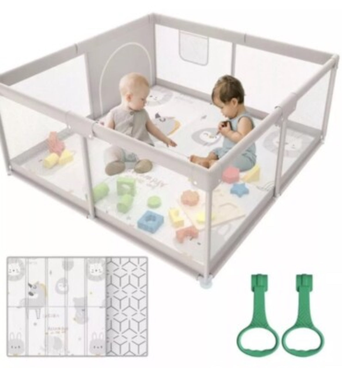NEW Flying Fish Inc. Playpen w/ 47'' x 47'' Unicorn Print Mat