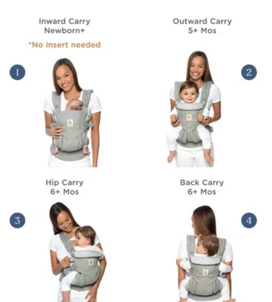 Ergobaby Omni 360 All Carry Positions Baby Carrier in Pearl Grey 7-45lbs