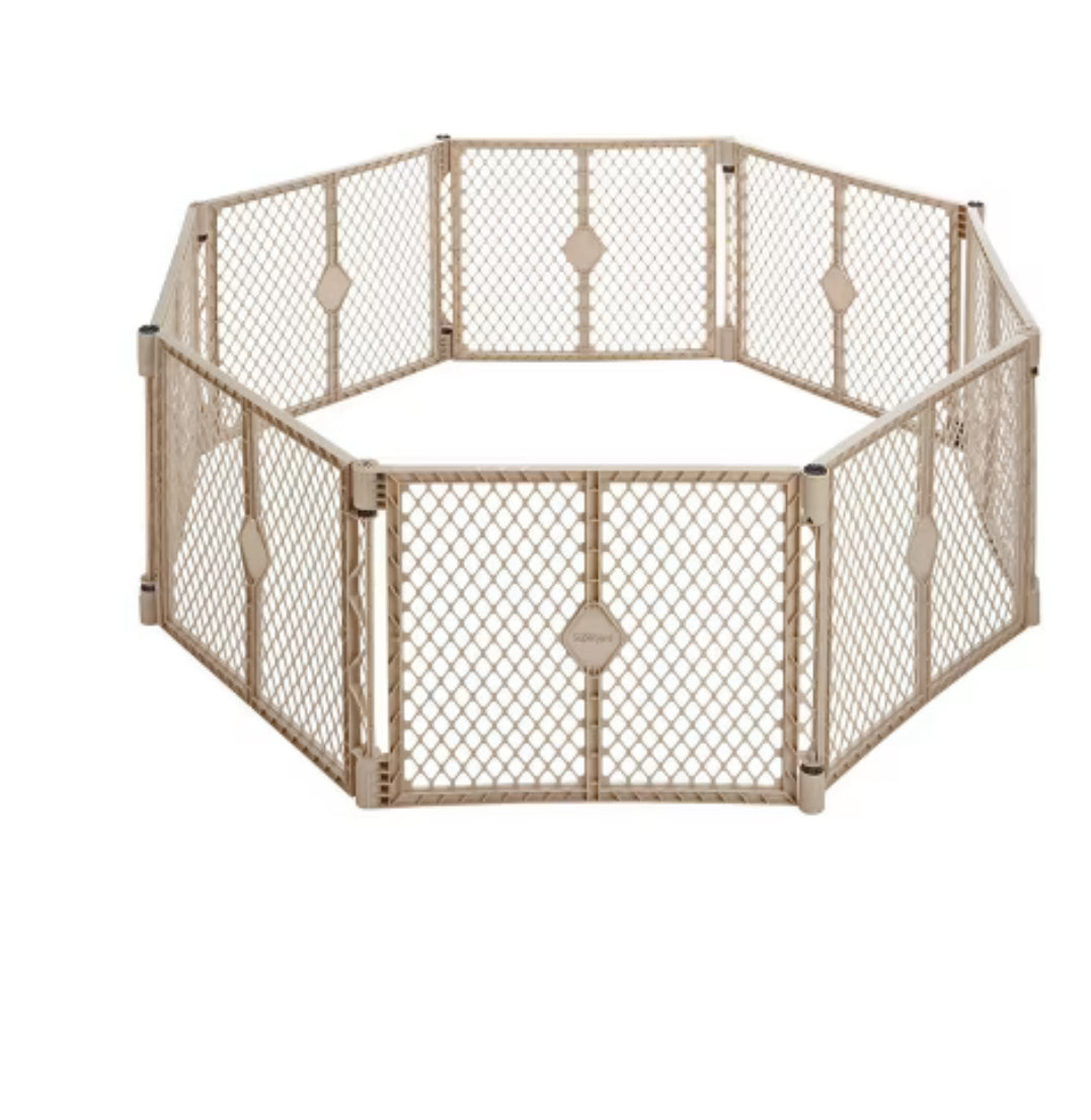 North States Superyard 6 Panel Gate, Beige
