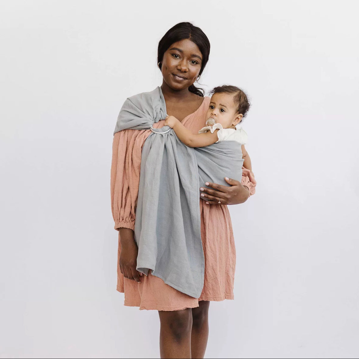 WildBird Ring Sling Baby Carrier in Grey 8-35lbs.