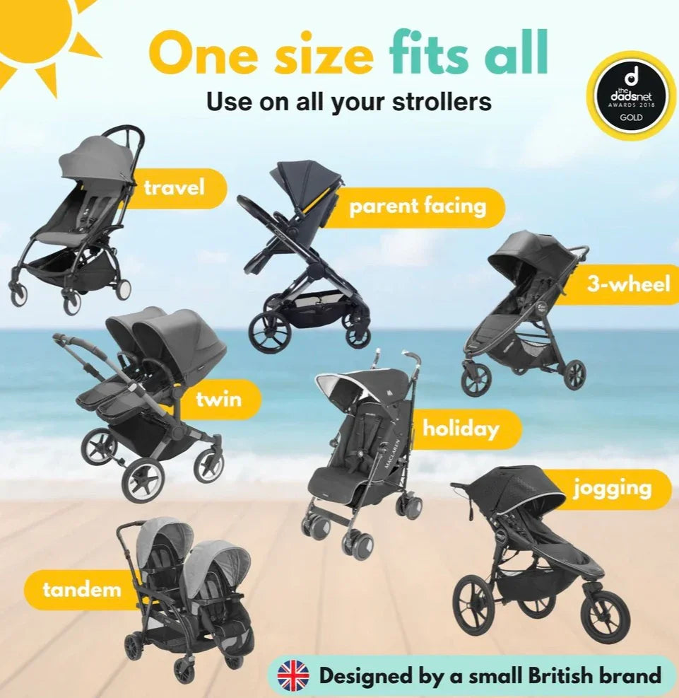 NEW SnoozeShade Plus Deluxe for Pushchairs, Buggies, & Strollers