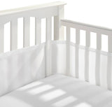 BreathableBaby Mesh Crib Liner, White 9"