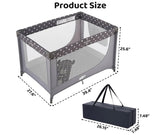 NEW Pamo Babe Portable Crib Baby Playpen with Mattress and Carry Bag in Grey