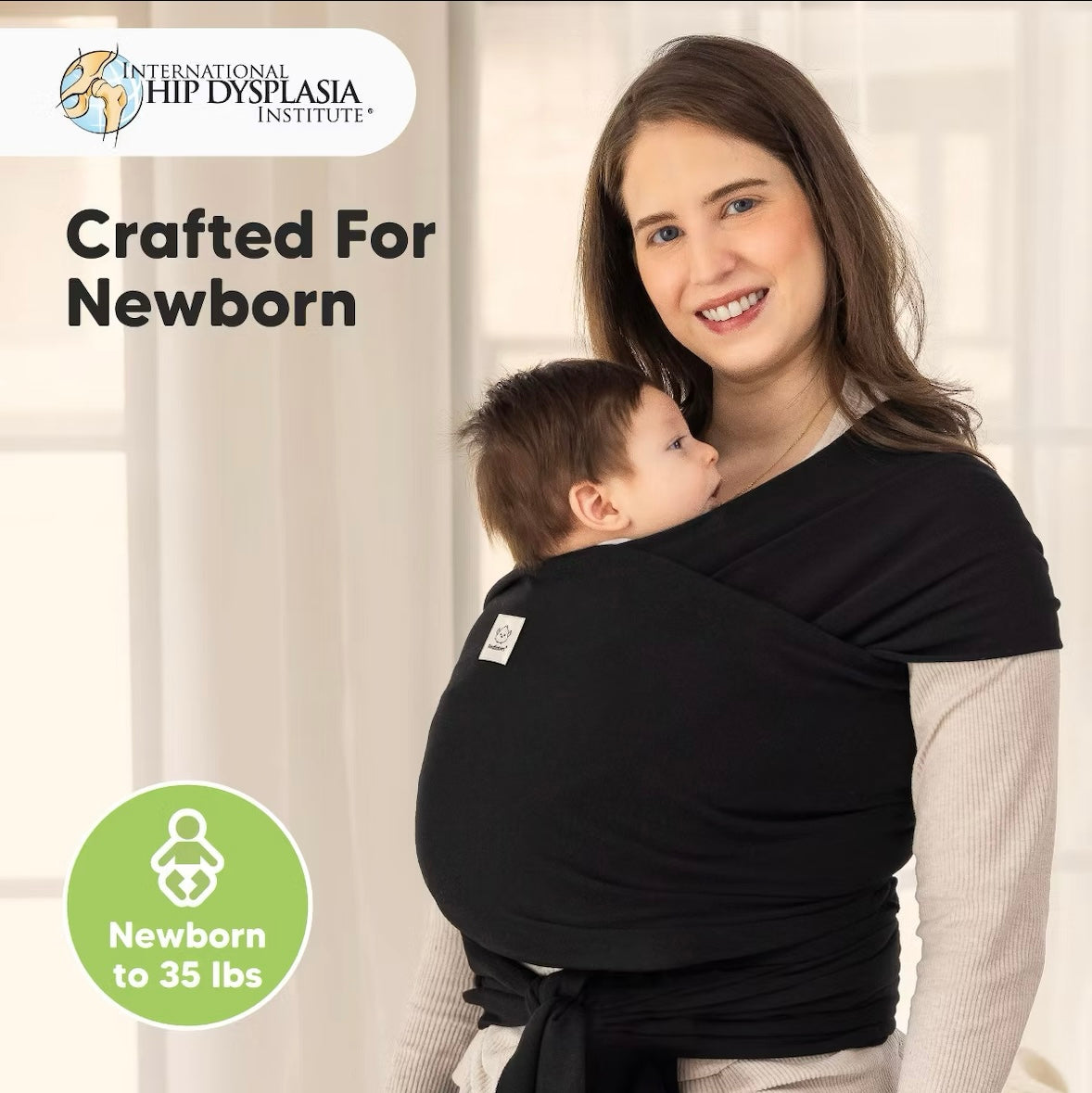 KeaBabies Original Baby Wraps Carrier Black