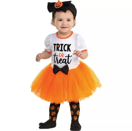 Trick Or Treat Sweetie Costume Set White sz 12-24m - Me n Mommy To Be
