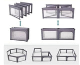Doradotey 8 Panel Playpen in Deep Grey  79"x71"